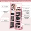 GOPLUS Schmuckschrank mit Ganzkörperspiegel, 360° drehbarer Produktbild-Vorschau 5
