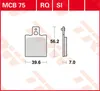 TRW LUCAS Bremsbelagsatz MCB075 350 GTV  125 MX RS50 LM Produktbild-Vorschau 2
