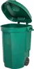 Fahrbarer Abfallbehälter 110L Farbe: grün, Maße: 55x58x81cm Produktbild-Vorschau 2