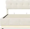 Lit boxspring double 140x200 cm avec éclairage LED, lit Voir les images du produit 8