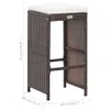 vidaXL 7-tlg. Gartenbar-Set mit Auflagen Poly Rattan Braun Produktbild-Vorschau 11