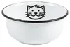 LS-LebenStil Vintage Fressnapf für Katzen Emaille Weiß Produktbild-Vorschau 2