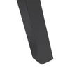 A close-up view of the bottom corner of a black metal table leg. Podgląd zdjęcia produktu