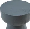 A close-up view of a dark gray, textured, round side table. Anteprima dell’immagine prodotto