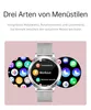 2026 Smartwatch Damen Silber mit HD-Display, Herzfrequenz, Produktbild-Vorschau 3