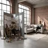 UISEBRT Paravent 3-flügelig Groß 240x180cm Hellgrau, Produktbild-Vorschau 9