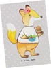 Mr. & Mrs. Panda Grußkarte Systemgastronomin Herz - Grau Produktbild-Vorschau 1