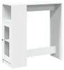 vidaXL Barový stůl s policí bílý 101x40x103,5 cm materiál Náhled obrázku produktu 1