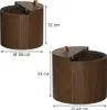 Couchtisch-Set Vicco Tavilo Nussbaum 48 x 48 cm 2 Teile, Produktbild-Vorschau 2