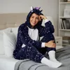 Onesie Kigurumi Pyjama Kostüm für Erwachsene Einhorn Stern Produktbild-Vorschau 6