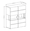 Komoda wysoka TOLEDO Szerokość 122 cm Biały laminat / biały Podgląd zdjęcia produktu 6