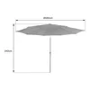 Parasol droit HAPUNA rond 3,30m de diamètre fuchsia Voir les images du produit 7