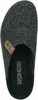 A top-down view of a single grey slipper with a brown accent. Produktbild-Vorschau