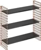 METALTEX 377608341 Bücherregal TOMADO mit 3 schwarzen Böden Produktbild-Vorschau 1