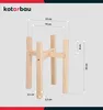 KOTARBAU® Blumenständer Holz natural Kreuz 23 x 23 x 30 cm Produktbild-Vorschau 3