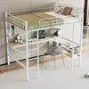Sweiko hoogslaper, 140x200 cm, metalen bedframe, ijzeren Productafbeelding-voorbeeld 3