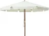 vidaXL Slnečník s dreveným stožiarom 330 cm Sand White Náhľad obrázku produktu 5