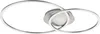 A modern ceiling light with two interlocking rings, presented against a white background. Produktbild-Vorschau