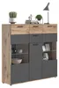 Highboard - Nox Eiche Nachbildung - Basaltgrau - B 140 cm - Produktbild-Vorschau 5