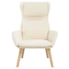 relaxační křeslo vidaXL Cream White Velvet Náhled obrázku produktu 5