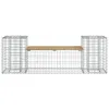 vidaXL Panchina da giardino Gabion 183x41x60,5 cm in legno Anteprima dell’immagine prodotto 3