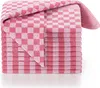 A stack of red and white checkered kitchen towels. Anteprima dell’immagine prodotto