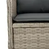 Design Garten-Ecksofa mit Kissen Hellgrau Poly Rattan, Produktbild-Vorschau 7