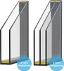 A diagram showing two different types of window glazing. Produktbild-Vorschau