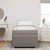 vidaXL Bettrahmen mit Matratze Taupe 90 x 200 cm Stoff Produktbild-Vorschau 3