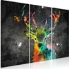 Italienischer Leinwand Leinwandbild - Rainbow Deer (3 Produktbild-Vorschau 1