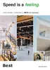 A collage of three images showing modern interiors and exteriors, with text overlays and a logo. Produktbild-Vorschau