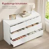 WOLTU Kommode weiß, mit 6 Schubladen, Moderner Produktbild-Vorschau 7