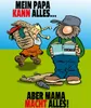 vianmo Holzschild 40x30 cm Papa kann alles aber Mama macht Produktbild-Vorschau 1