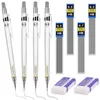 Zestaw ołówków do rysowania, 0,3/0,5/0,7/0,9 mm, HB, białe, Podgląd zdjęcia produktu 1