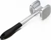 A silver meat tenderizer with a black handle is shown against a white background. Produktbild-Vorschau