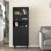 Hohes Bücherregal mit Tür aus gehärtetem Glas und Produktbild-Vorschau 15