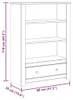 vidaXL Libreria bianca 80 x 35 x 110 cm Legno massello di Anteprima dell’immagine prodotto 7