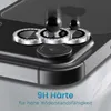 Close-up of a smartphone camera lens protector with decorative stones, with text overlay. Produktbild-Vorschau
