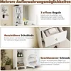 Hoher weißer Badezimmerschrank mit Regalen und Schublade Produktbild-Vorschau 5