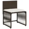 7-tlg. Garten-Essgruppe mit Kissen Braun Poly Rattan Produktbild-Vorschau 6