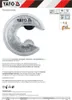 Product information and image of a pipe cutter. Anteprima dell’immagine prodotto