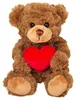 Teddy-Hermann Teddy mit Herz braun 20 cm Anteprima dell’immagine prodotto 1