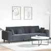 vidaXL Sofa Dunkelgrau 250 x 77 x 76 cm Samt Produktbild-Vorschau 2