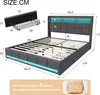 UnboxG Čalúnená posteľ 180x200 cm s USB a zásuvkami, posteľ Náhľad obrázku produktu 6
