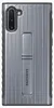 The back of a silver Samsung phone case with a kickstand. Produktbild-Vorschau
