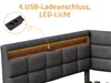 Letto imbottito ProximaX 140x200 cm, tessuto in lino Anteprima dell’immagine prodotto 14