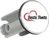 Huuraa Waschbeckenstöpsel Beste Tante Herz 4cm Produktbild-Vorschau 1