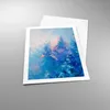 Poster - Poster ohne Rahmen - Abstraktion blau gemalt - Produktbild-Vorschau 3