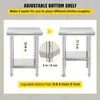 VEVOR Table de travail en acier inoxydable 60 cm x 60 cm Voir les images du produit 5