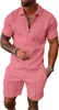 ASKSA Herren Sommer Trainingsanzug Polo Hemd Set Kurzarm Produktbild-Vorschau 1